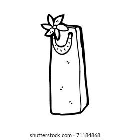 caricatura de bolso de botella