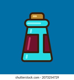 Bottle. Beautiful, bright, simple icon in a flat style. Isolate. Vector illustration. Drawing.