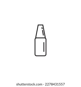 bottle beauty tool icon vector line illustration design