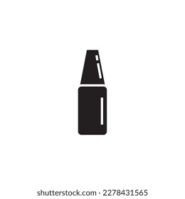 diseño de la línea vectorial de la herramienta de belleza del frasco