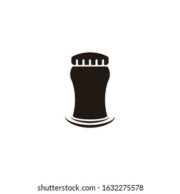 bottle with beer cap logo Idea. Inspiration logo design. Template Vector Illustration. Isolated On White Background