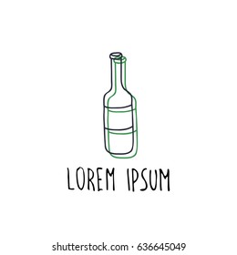 bottle of beer doodle icon