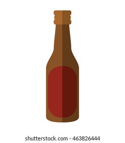 bottle beer drink beverage alcohol icon. Isolated and flat illustration. Vector graphic