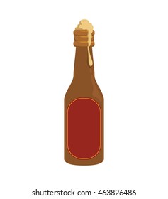 bottle beer drink beverage alcohol icon. Isolated and flat illustration. Vector graphic