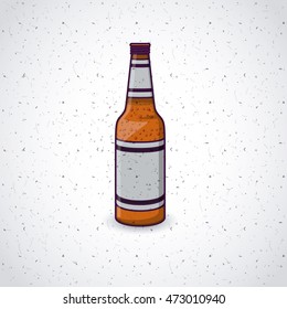 bottle beer drink beverage traditional icon. Colorful and Flat design. Vector illustration