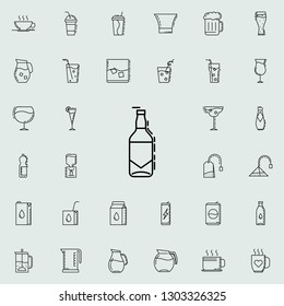 bottle of beer dusk icon. Drinks & Beverages icons universal set for web and mobile
