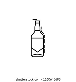 bottle of beer dusk icon. Element of drinks and beverages icon for mobile concept and web apps. Thin line bottle of beer icon can be used for web and mobile