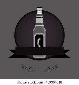 bottle of beer emblem image