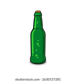 A bottle of beer green vector