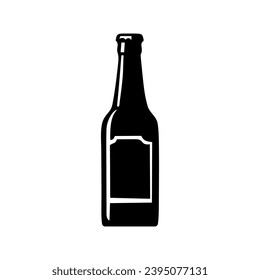 Bottle of beer icon. Alcohol drink, pub and bar symbol. Vector illustration