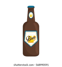 bottle of beer icon design, vector illustration
