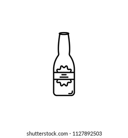 bottle of beer icon. Element of drinks icon for mobile concept and web apps. Thin line bottle of beer icon can be used for web and mobile. Premium icon on white background