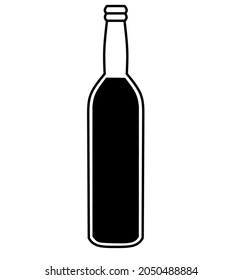 bottle beer icon flat design