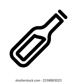 Bottle beer icon isolated on white background, beverage, drink, vector illustration