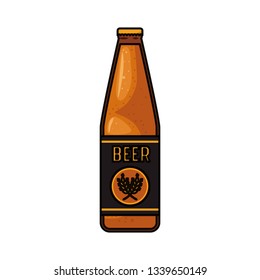 bottle of beer isolated icon