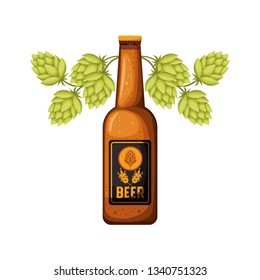 bottle of beer isolated icon