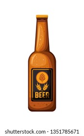 bottle of beer isolated icon