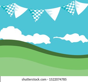 bottle beer and leaf oktoberfest pattern vector illustration design