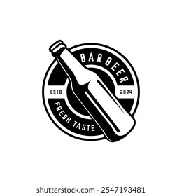 A bottle of beer logo vector 