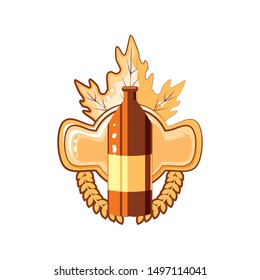 bottle beer oktoberfest festival seal stamp
