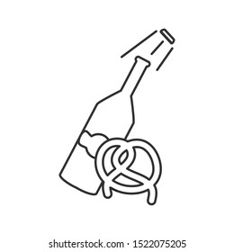 bottle beer oktoberfest and pretzel vector illustration design