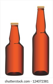 Bottle beer on white background.