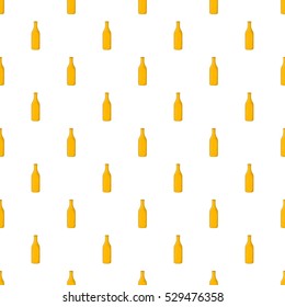 Bottle of beer pattern. Cartoon illustration of bottle of beer vector pattern for web