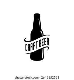 A bottle of beer and ribbon 