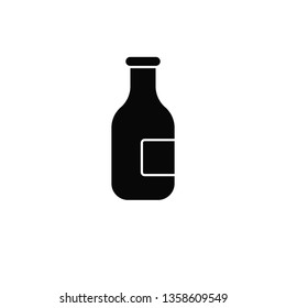 Bottle, beer vector icon. Element of kitchen for mobile concept and web apps illustration. Thin flat icon for website design and development, app development. Premium icon