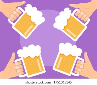 Bottle of beer vector illustration