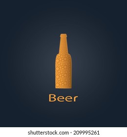 bottle of beer. vector illustration. eps10