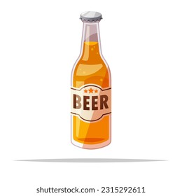 Bottle of beer vector isolated illustration