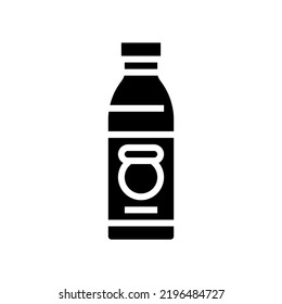 bottle beverage drink glyph icon vector. bottle beverage drink sign. isolated symbol illustration