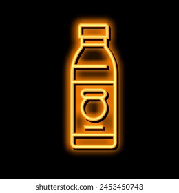 bottle beverage drink neon light sign vector. bottle beverage drink illustration