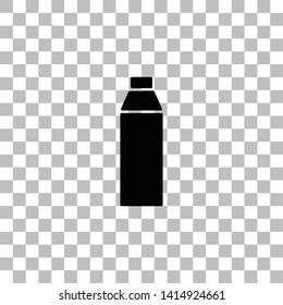 Bottle. Black flat icon on a transparent background. Pictogram for your project