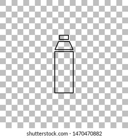 Bottle. Black flat icon on a transparent background. Pictogram for your project