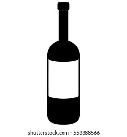 Bottle black icon.