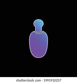 Icono del vector de gradiente azul de forma redondeada y negra de la botella