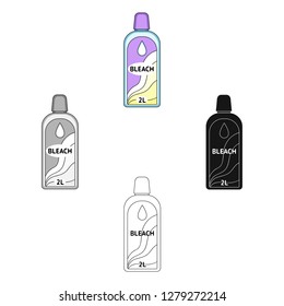 Bottle of bleach. Dry cleaning single icon in cartoon style vector symbol stock illustration web.