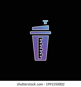 Bottle blauer Farbverlauf-Vektorsymbol