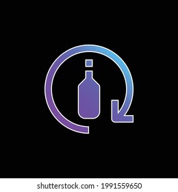 Bottle blue gradient vector icon