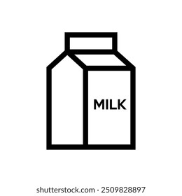 Bottle box milk icon vector outline style