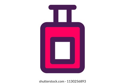 a bottle of brandy, two color icon