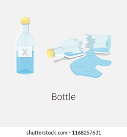 Bottle and broken Bottle