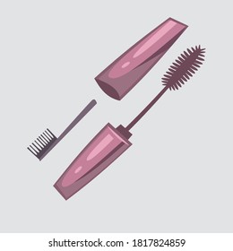 bottle with a brush black mascara for expressive makeup