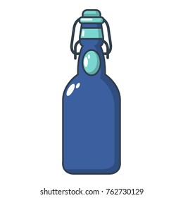 Bottle with bung icon. Cartoon illustration of bottle with bung vector icon for web