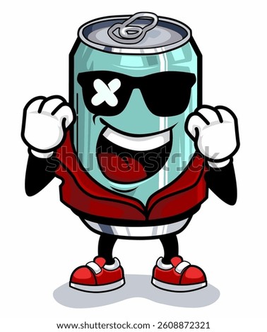 bottle cain mascot cartoon in vector