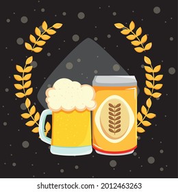 botella y lata de cerveza con picos