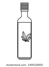 bottle with cannabis oil product