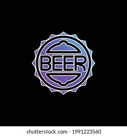 Bottle Cap blue gradient vector icon